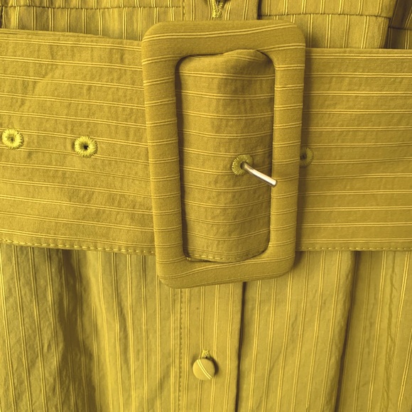 ZARA Gorgeous chartreuse balloon sleeve mini dress USXL - Picture 6 of 7